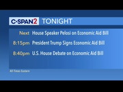 Speaker Pelosi Holds Bill Enrollment for CARES Act : CSPAN2 : March 27, 2020 8:01pm-8:14pm EDT