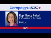 Campaign 2020 Speaker Pelosi Discusses Campaign 2020 : CSPAN : August 18, 2020 7:29pm-7:45pm EDT