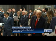 President Trump Speaks to Press Following Nat'l Prayer Service : CSPAN : January 26, 2025 2:26pm-2:33pm EST